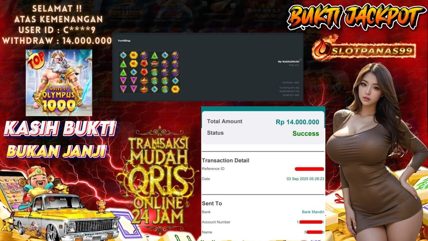 SLOTPANAS99 JACKPOT SLOT GATES OF OLYMPUS 1000